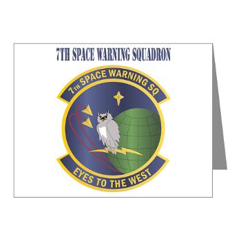 7SWS - M01 - 02 - 7th Space Warning Squadron With Text - Note Cards (Pk of 20) - Click Image to Close